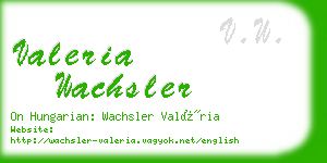 valeria wachsler business card